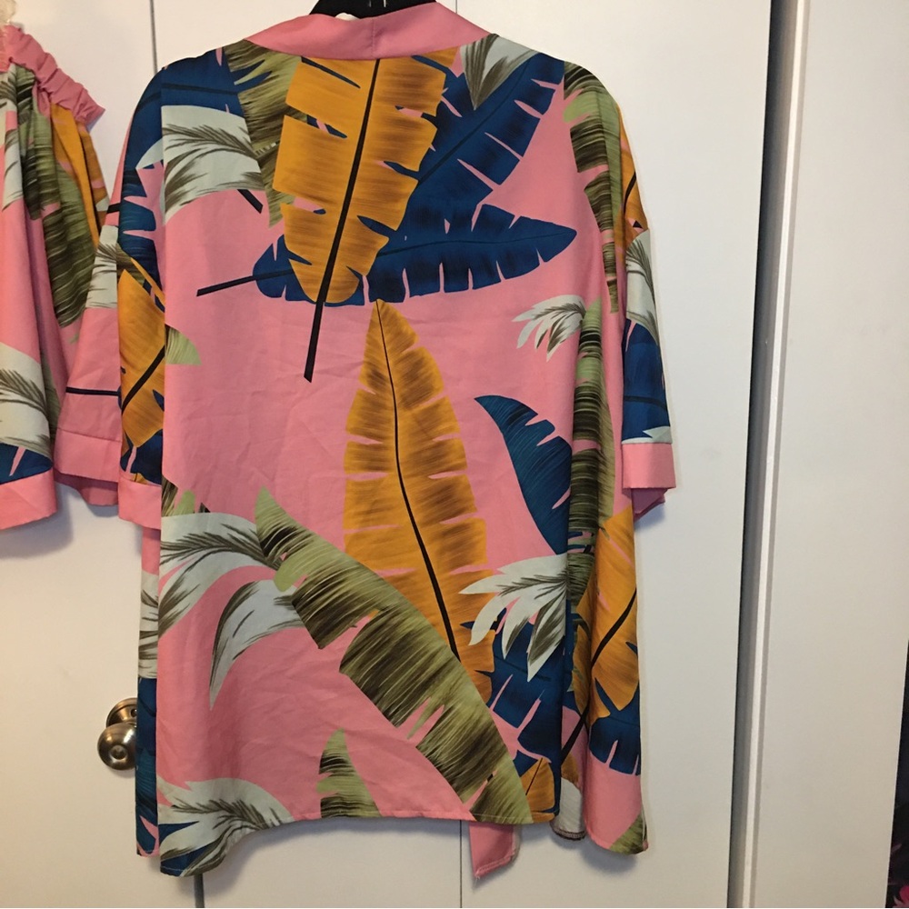 Shein 3 Piece Short Set Pink Size 4X Preowned - Picture 7 of 10